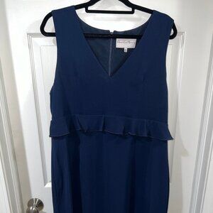 Charles Henry - Navy Blue Ruffle Dress (XL)
